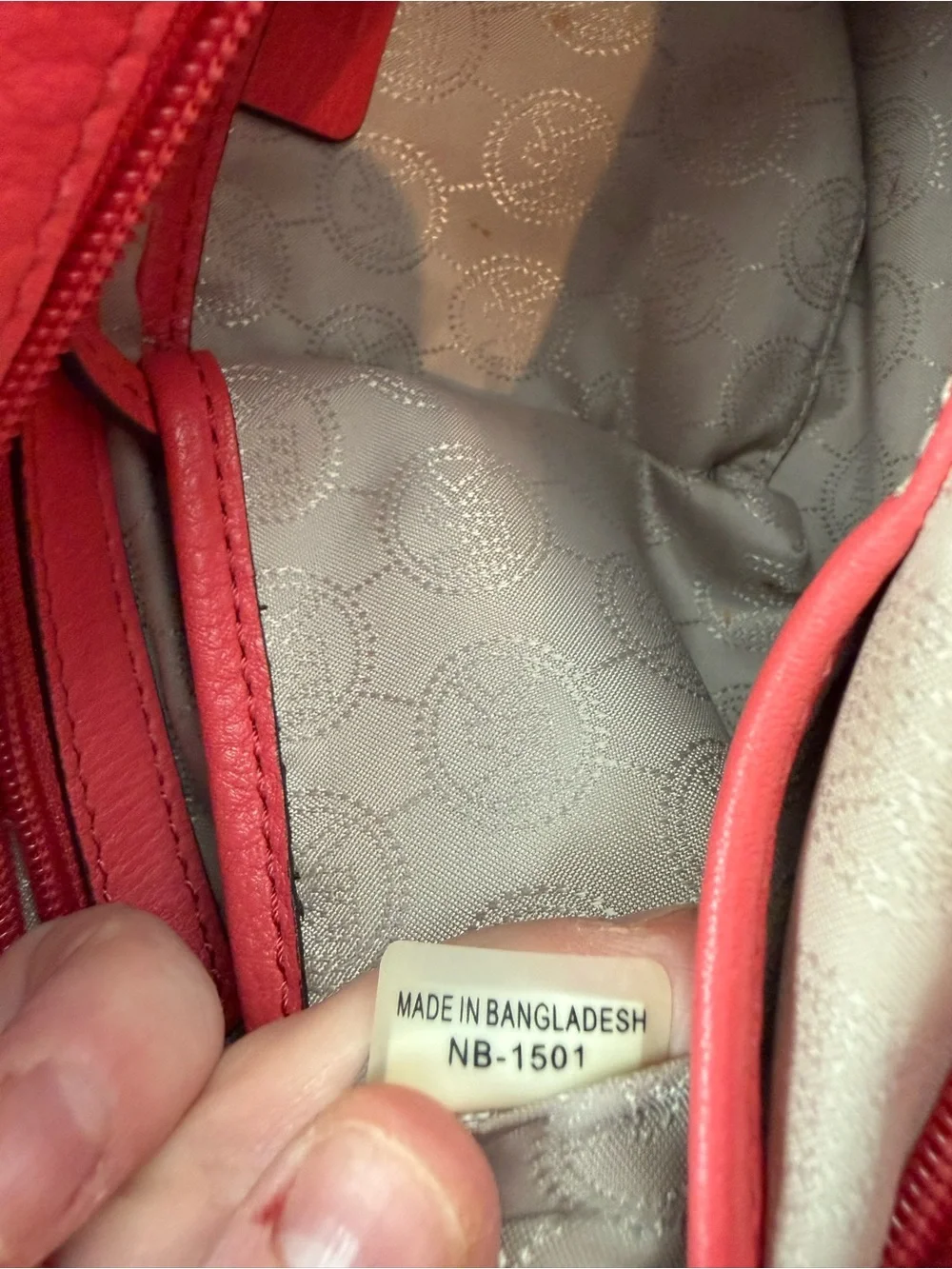 Michael Kors Bedford Coral Pink Pebbled Leather Tote 30H4GBFT6L